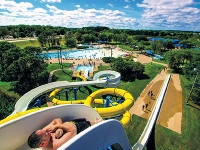 Ottumwa riverfront geographic background